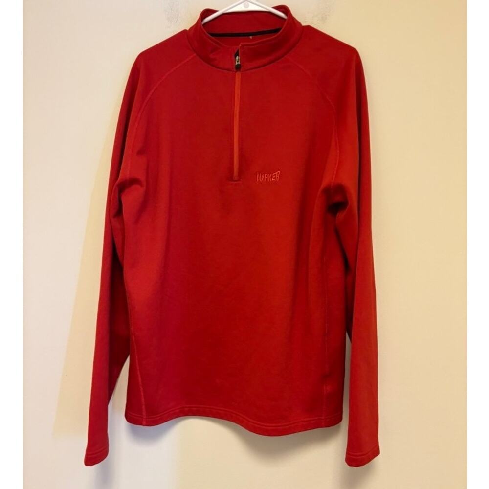 Marker Red Pullover Quarter Zip